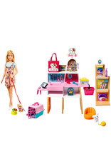 BARBIE MTL GRG90 BARBIE DOLL AND PET BOUTIQUE PLAYSET WITH 4 PETS AND ACCESSORIES