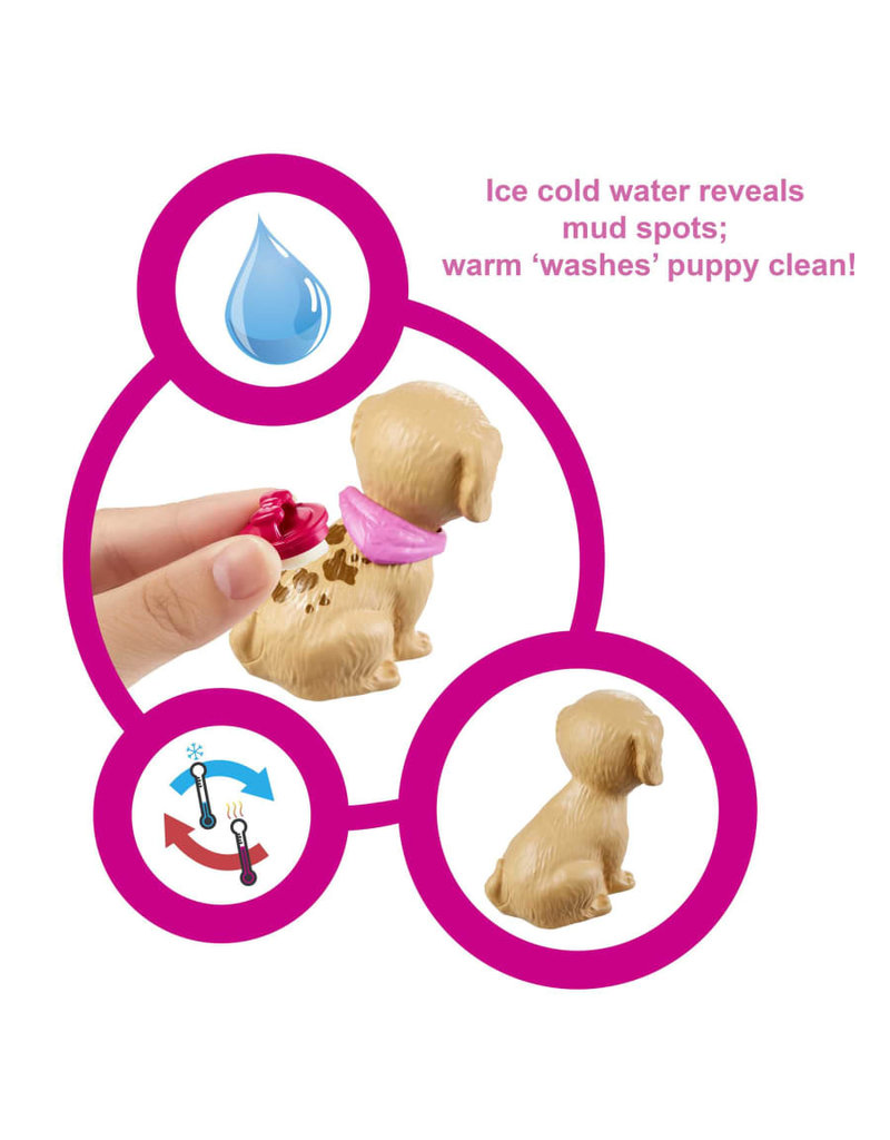 BARBIE MTL GRG90 BARBIE DOLL AND PET BOUTIQUE PLAYSET WITH 4 PETS AND ACCESSORIES