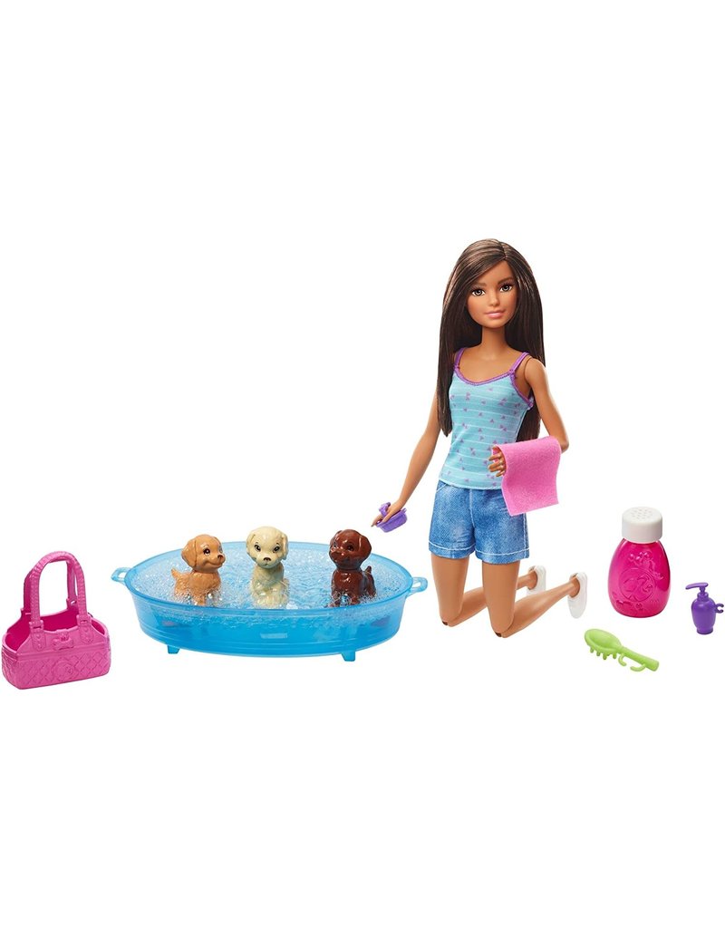 Barbie Puppy Bathtime Playset