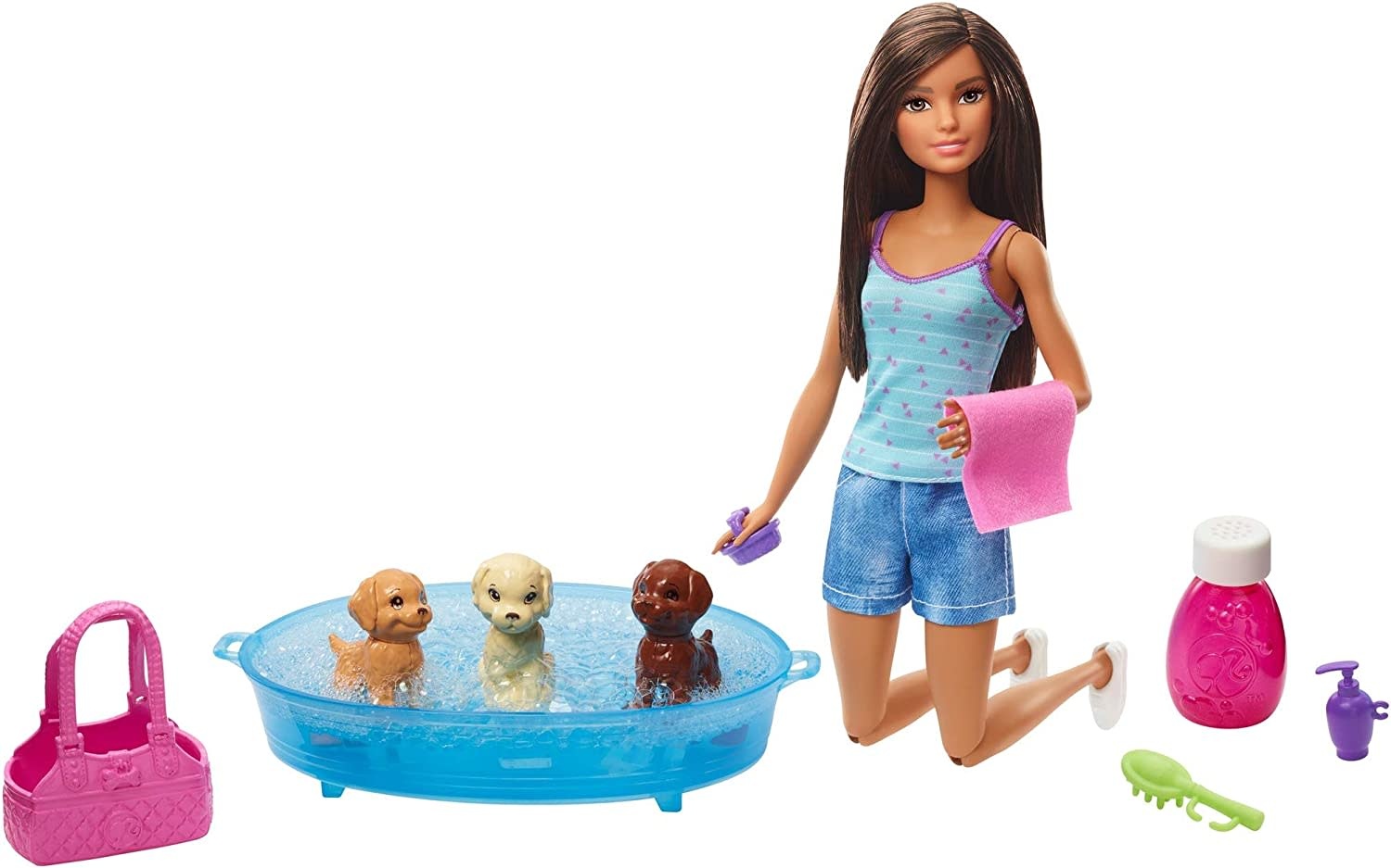 MTL GDJ39 BARBIE PUPPIES AND POOL PLAYSET