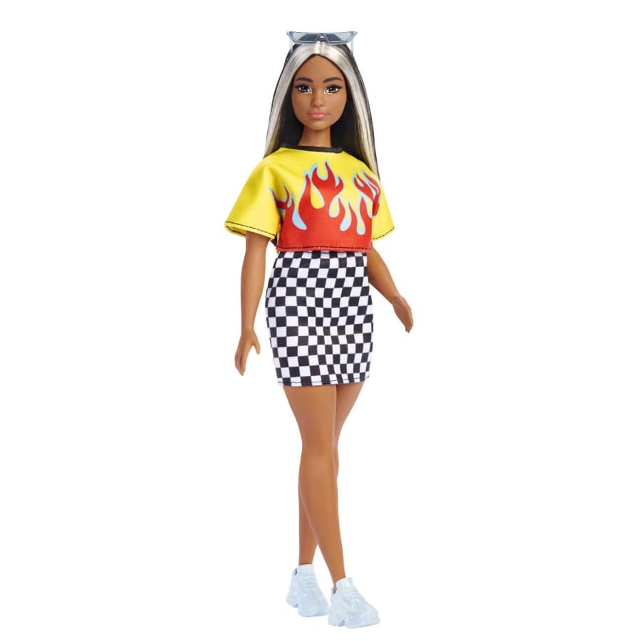 MTL FBR37/HBV13 BARBIE FASHIONISTA FLAMIN TOP & CHECKERED SKIRT
