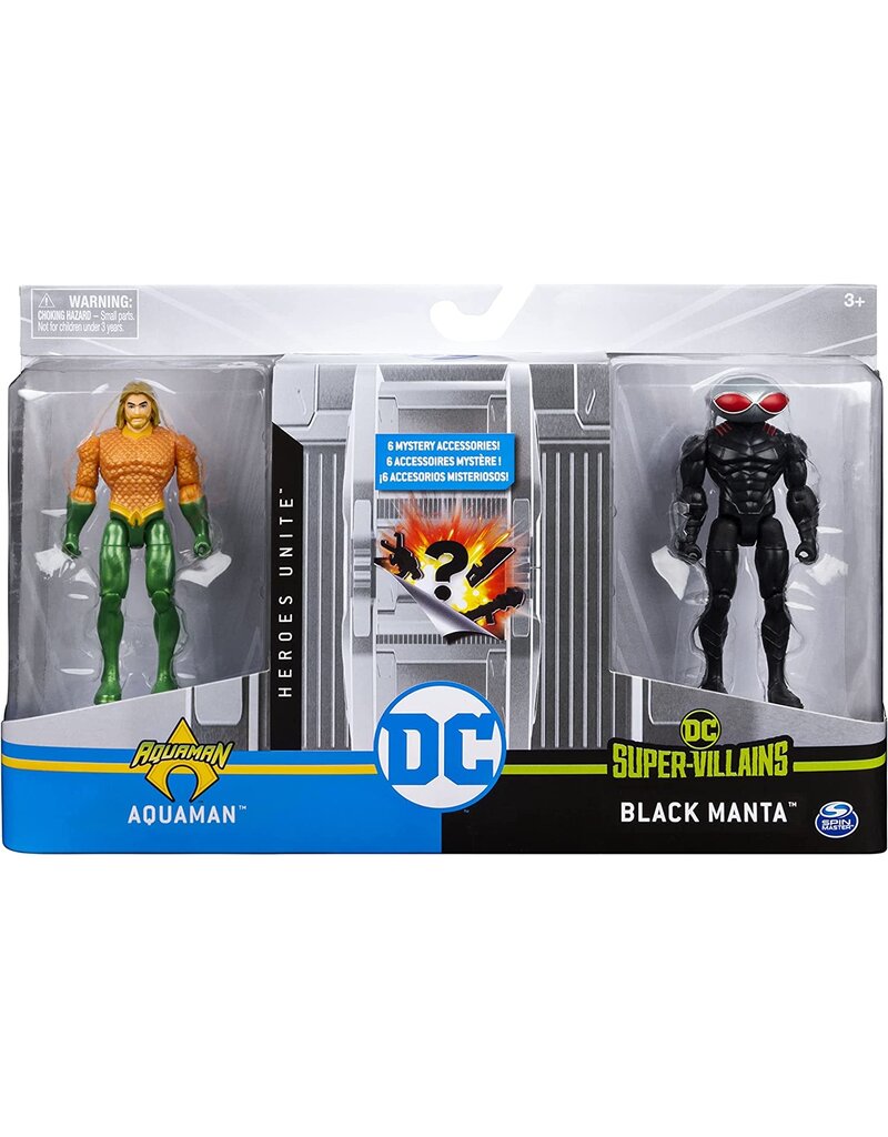 DC COMICS SPNM6055634/20125508 4" ACTION FIGURE 2PACK: AQUAMAN VS BLACK MANTA