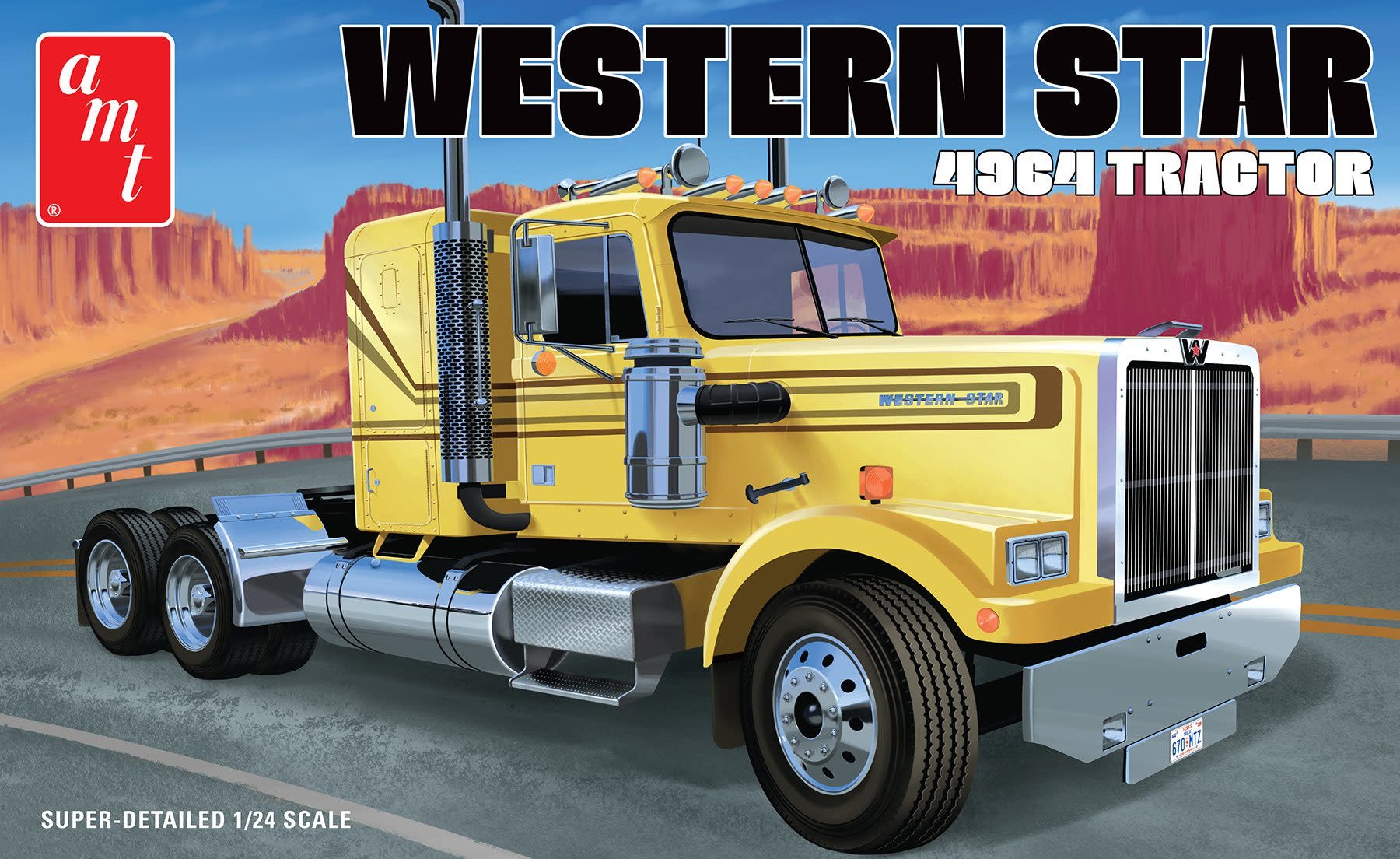 AMT1300 1/24 WESTERN STAR 4964 TRACTOR PLASTIC MODEL KIT