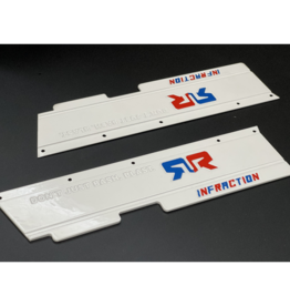 STUPID RC STP1164W INFRACTION SIDE SKIRT ALUMINUM V2.0 WHITE