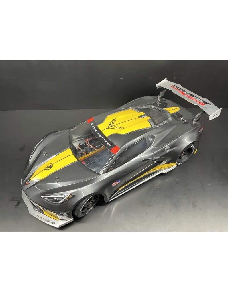 STUPID RC STP1186 BODY KIT FOR CORVETTE C8 ALUMINUM SILVER