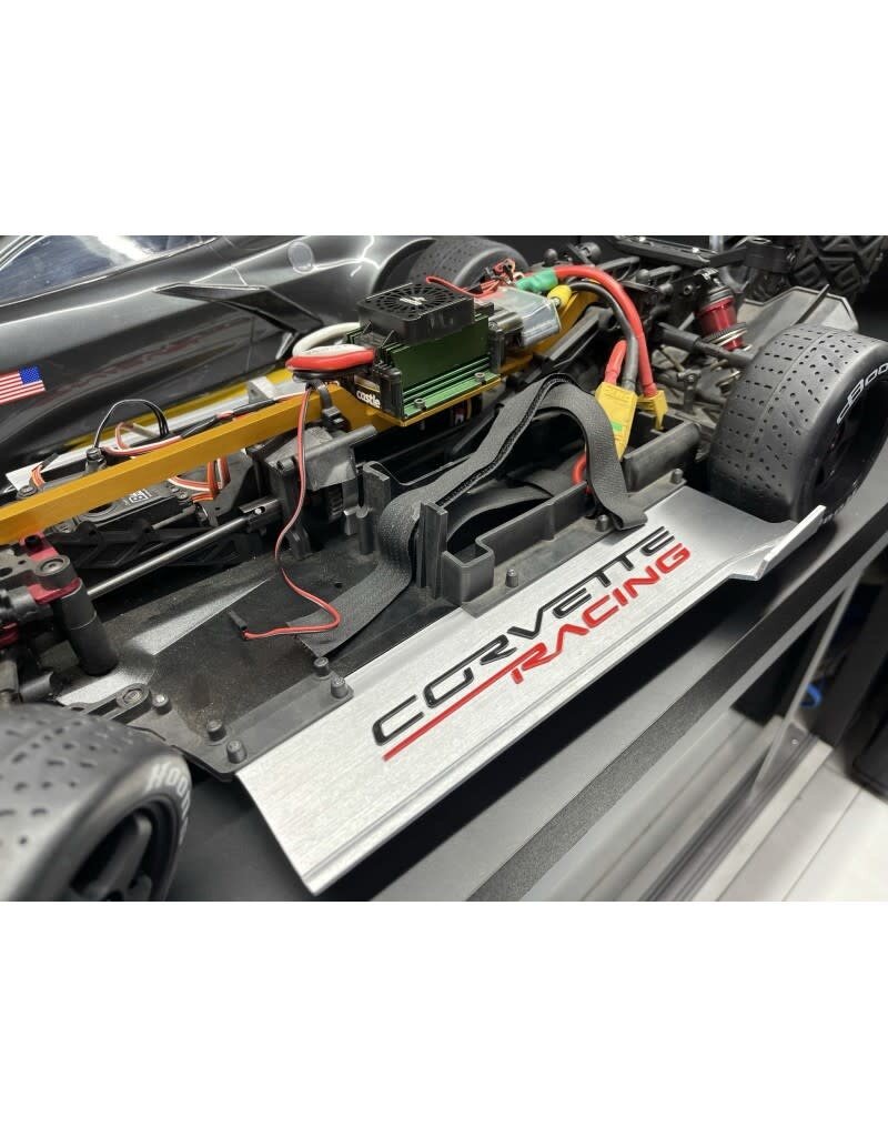 STUPID RC STP1186 BODY KIT FOR CORVETTE C8 ALUMINUM SILVER