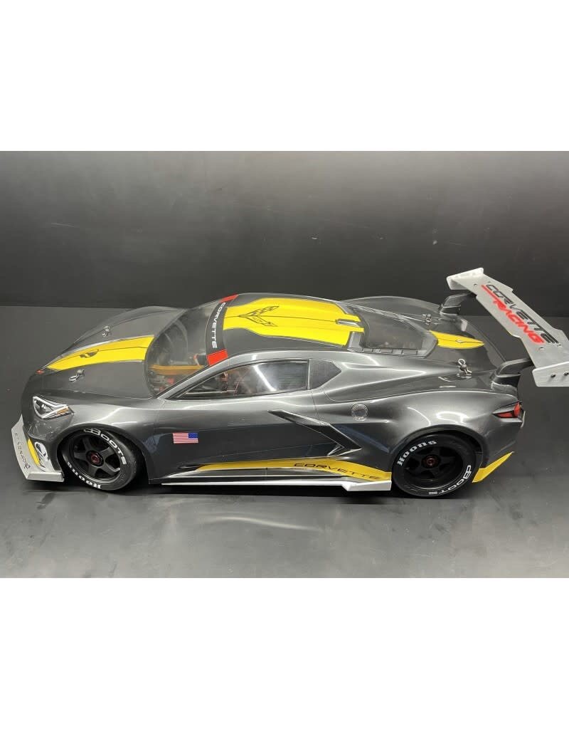 STUPID RC STP1186 BODY KIT FOR CORVETTE C8 ALUMINUM SILVER