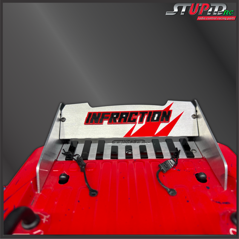 STP1196RED REAR WING FOR INFRACTION 3S RED