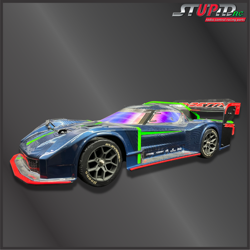 STP1192RED VENDETTA PLASTIC BODY KIT RED