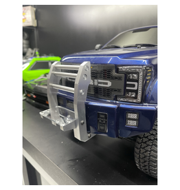 STUPID RC STP1902 CEN F-450 FRONT BUMPER WINCH MOUNT SILVER