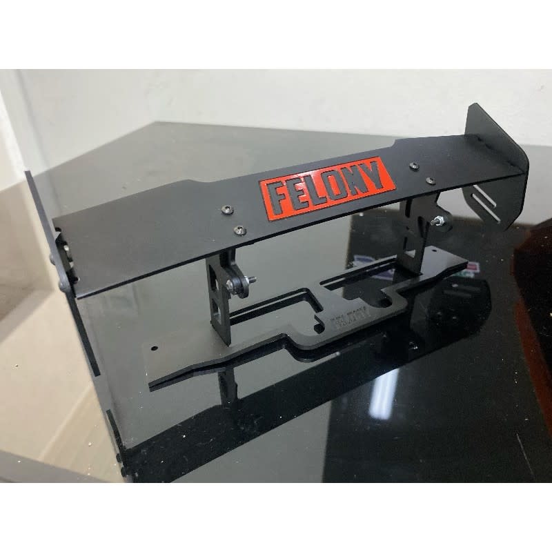 STP1147BK FELONY ADJUSTABLE REAR WING BLACK