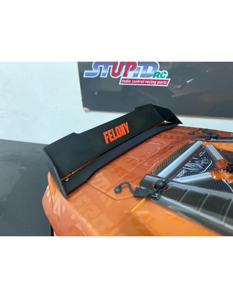 STUPID RC STP1152BK FELONY REAR WING BLACK