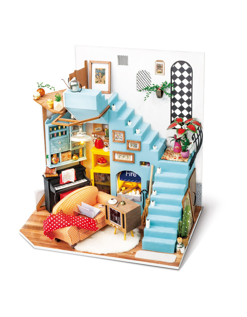 ROBOTIME ROEDG141 DIY HOUSE; JOY'S PENINSULA LIVING ROOM