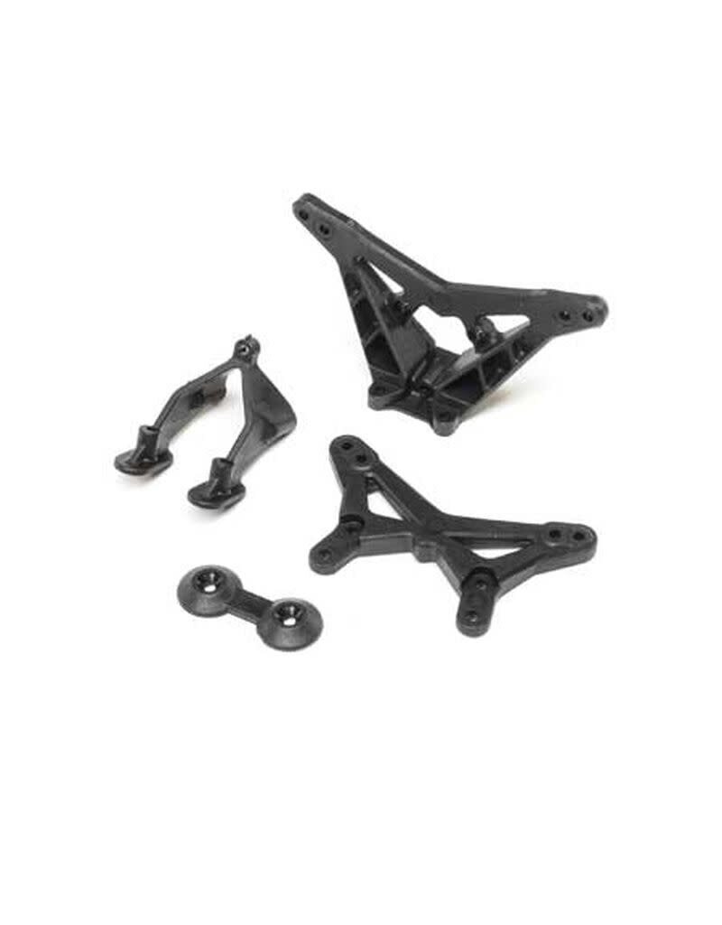 LOSI LOS214012 FR/RR SHOCK TOWER, WING STAY: MINI-B