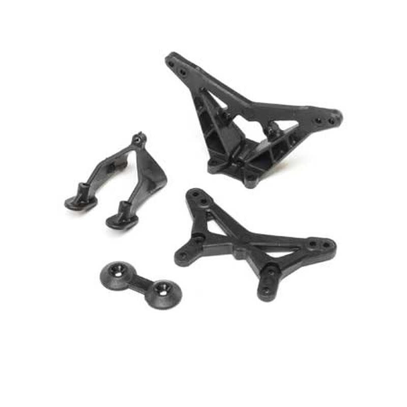 LOS214012 FR/RR SHOCK TOWER, WING STAY: MINI-B