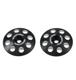 EXOTEK EXO1665BLK 22MM 1/8 XL ALUMINUM WING BUTTONS (2) (BLACK)