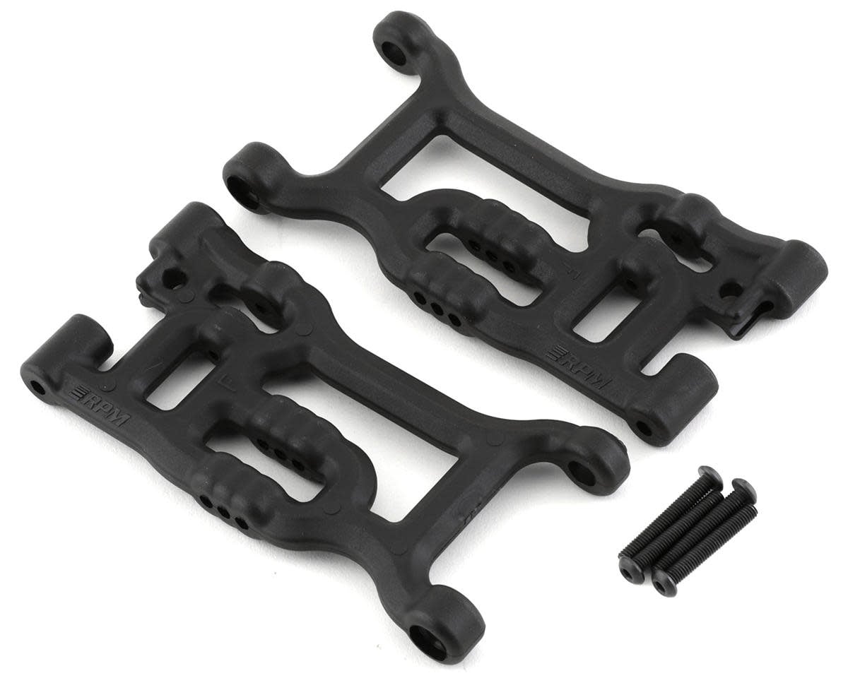 RPM81662 LOSI TENACITY/LASERNUT FRONT A-ARM (BLACK) (2)