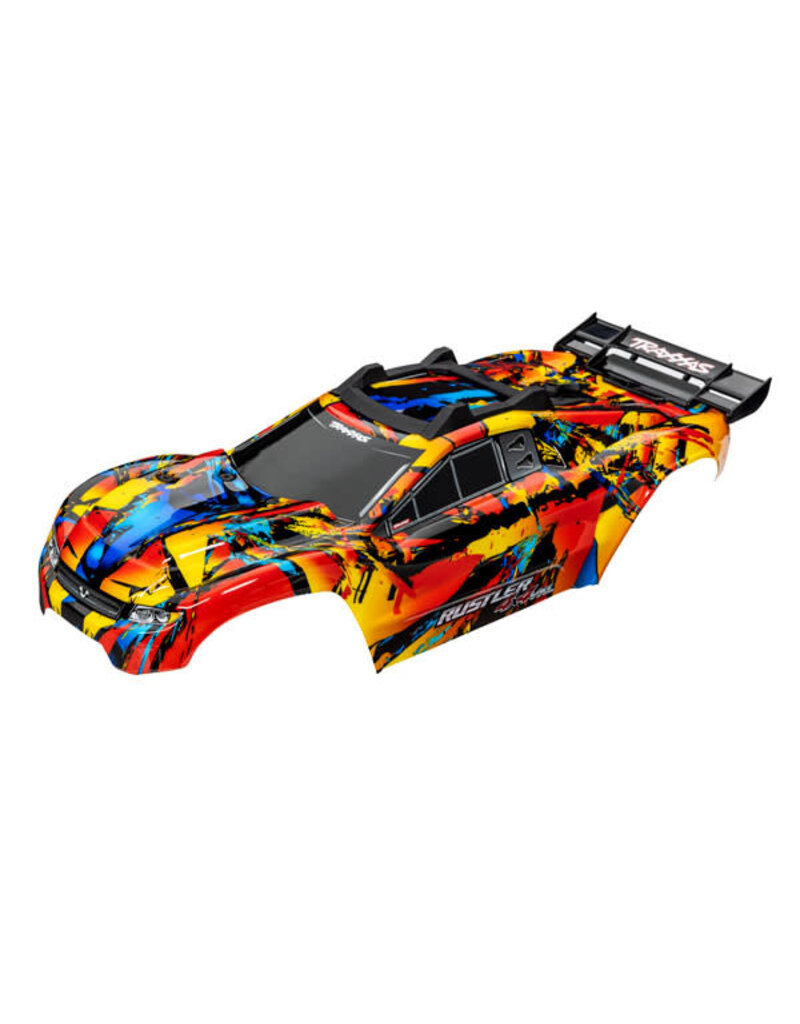 TRAXXAS TRA6718R BODY RUSTLER 4X4 VXL SOLAR FLARE