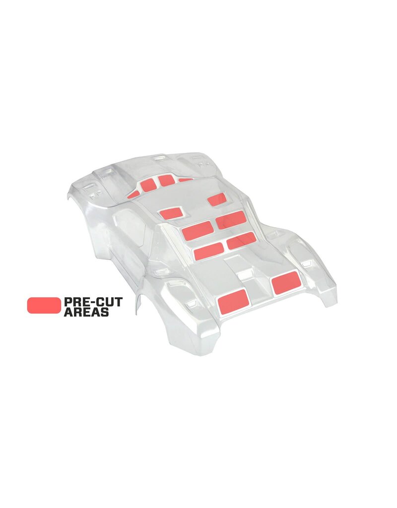 PROLINE RACING PRO345817 PRE-CUT FLO-TEK FUSION BODY FOR PRO-2 SC, SLH: CLEAR