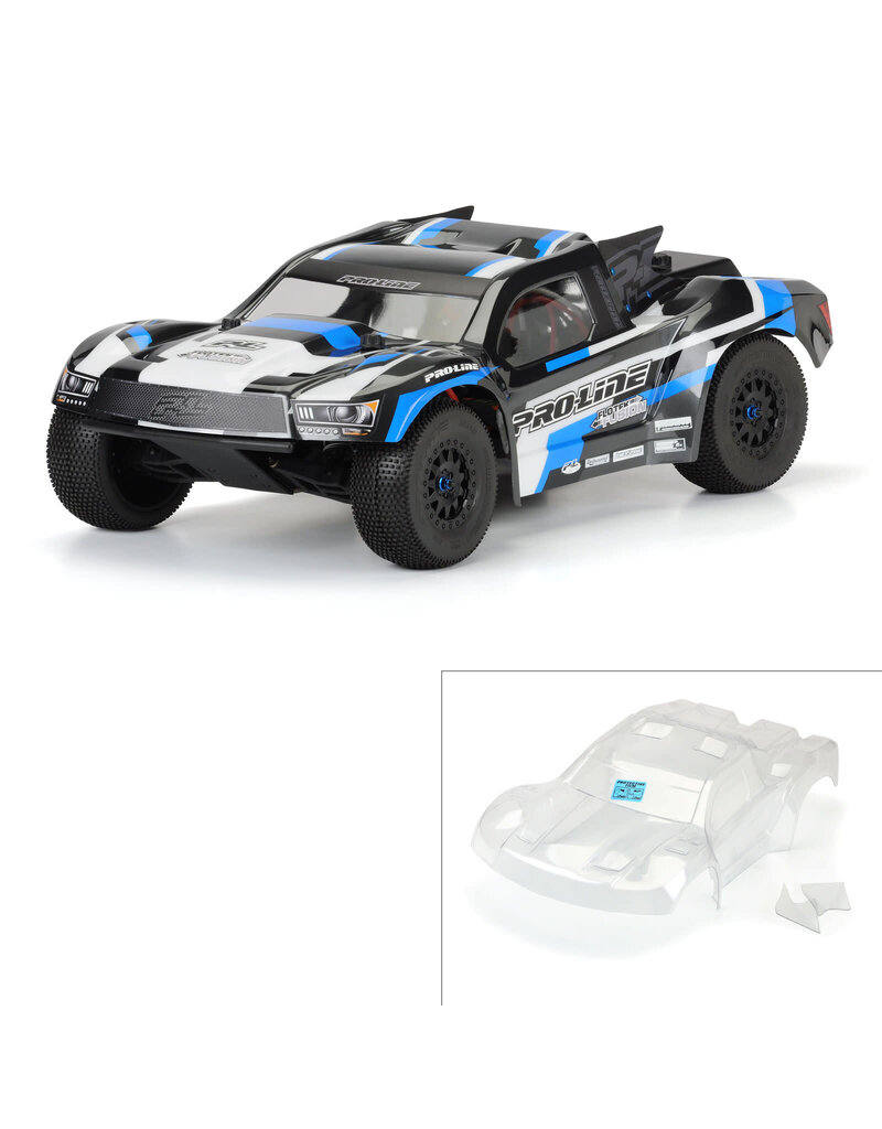 PROLINE RACING PRO345817 PRE-CUT FLO-TEK FUSION BODY FOR PRO-2 SC, SLH: CLEAR