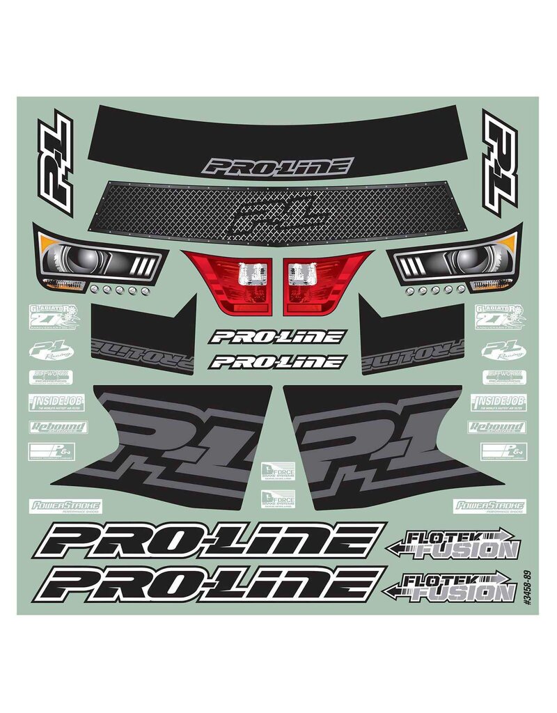 PROLINE RACING PRO345817 PRE-CUT FLO-TEK FUSION BODY FOR PRO-2 SC, SLH: CLEAR