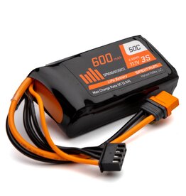 SPEKTRUM SPMX6003SIC2 3S LIPO 11.1V 600MAH 50C BATTERY: IC2