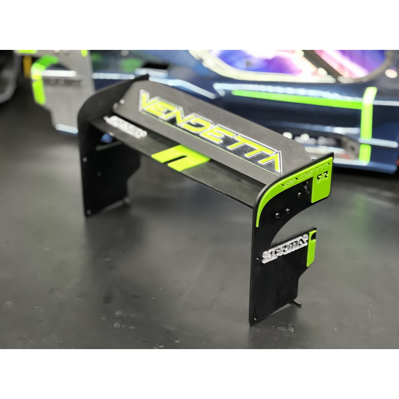 STP1181BK VENDETTA ADJUSTABLE REAR WING KIT BLACK