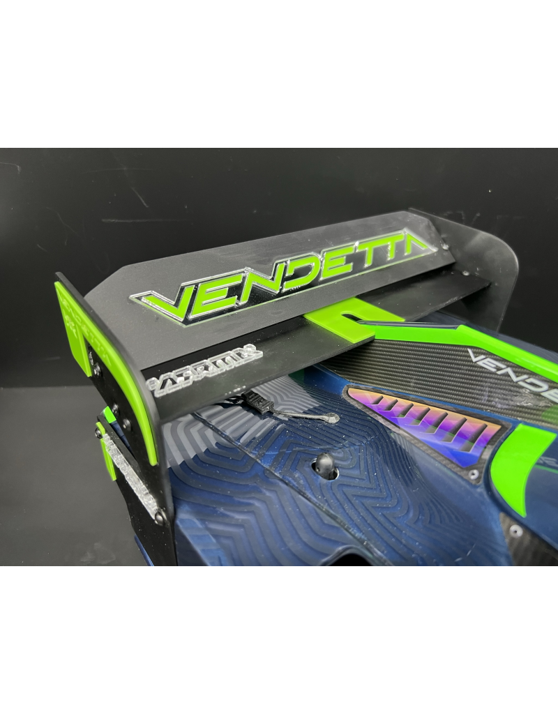 STUPID RC STP1181BK VENDETTA ADJUSTABLE REAR WING KIT BLACK