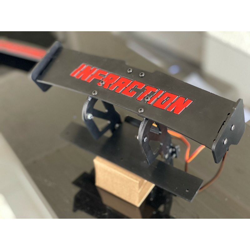 STP1138BK INFRACTION ACTIVE REAR WING BLACK - My Tobbies - Toys & Hobbies