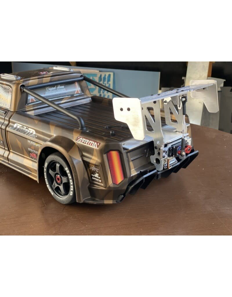 STUPID RC STP1138 ACTIVE REAR WING SPOILER FOR INBFRACTION SILVER