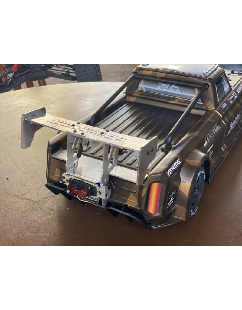 STUPID RC STP1138 ACTIVE REAR WING SPOILER FOR INBFRACTION SILVER