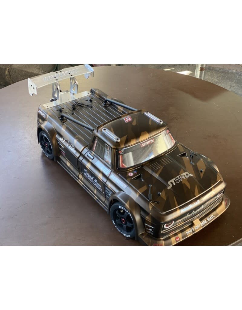 STUPID RC STP1138 ACTIVE REAR WING SPOILER FOR INBFRACTION SILVER