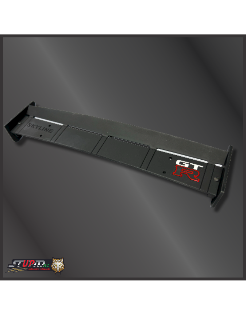 STUPID RC STP1198BK REAR WING FOR SKYLINE GTR BODY BLACK