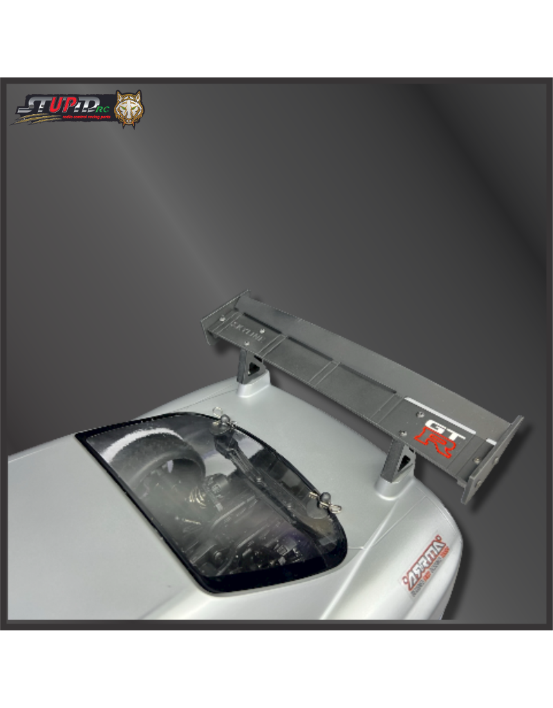 STUPID RC STP1198BK REAR WING FOR SKYLINE GTR BODY BLACK
