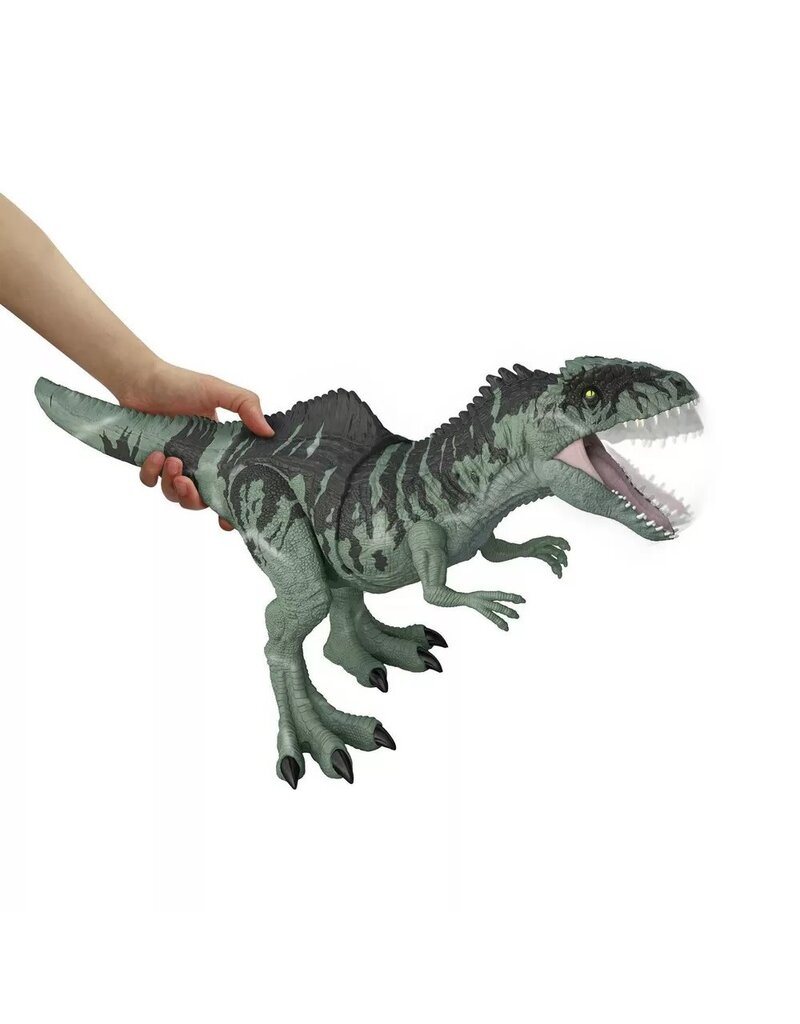 JURASSIC WORLD MTL GYC94 JURASSIC WORLD: DOMINION STRIKE 'N ROAR GIGANOTOSAURUS DINOSAUR FIGURE