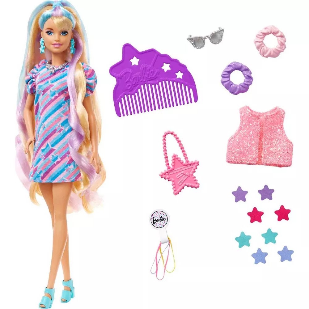 MTL HCM87/HCM88 BARBIE TOTALLY HAIR DOLL - STAR-THEMED DRESS
