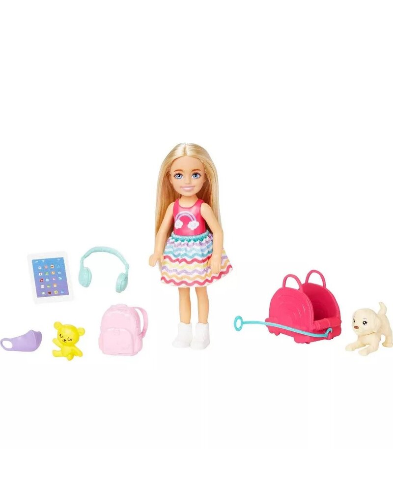 BARBIE MTL HJY17 BARBIE TOYS, CHELSEA DOLL AND ACCESSORIES TRAVEL SET WITH PUPPY