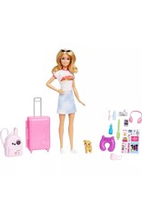 BARBIE MTL HJY18 BARBIE DOLL AND ACCESSORIES TRAVEL SET WITH PUPPY-BLONDE HAIR