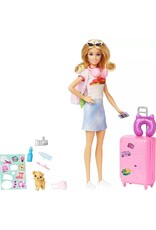 BARBIE MTL HJY18 BARBIE DOLL AND ACCESSORIES TRAVEL SET WITH PUPPY-BLONDE HAIR