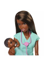 BARBIE MTL DHB63/GKH24 BARBIE YOU CAN BE ANYTHING BABY DOCTOR BRUNETTE DOLL AND PLAYSET