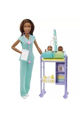 BARBIE MTL DHB63/GKH24 BARBIE YOU CAN BE ANYTHING BABY DOCTOR BRUNETTE DOLL AND PLAYSET