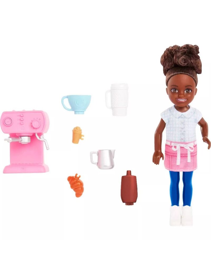 BARBIE MTL GTN86/HKD95 BARBIE CHELSEA DOLL AND ACCESSORIES BARISTA SET CAN BE SMALL DOLL