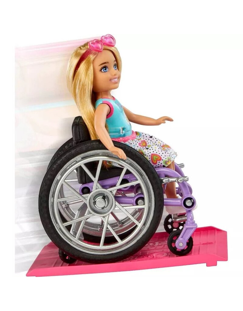 BARBIE MTL HGP28/HGP29 BARBIE CHELSEA WHEELCHAIR DOLL - SWEETS DRESS