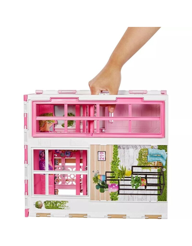 BARBIE MTL HCD47 BARBIE DOLLHOUSE PLAYSET - 2 LEVELS & 4 PLAY AREAS