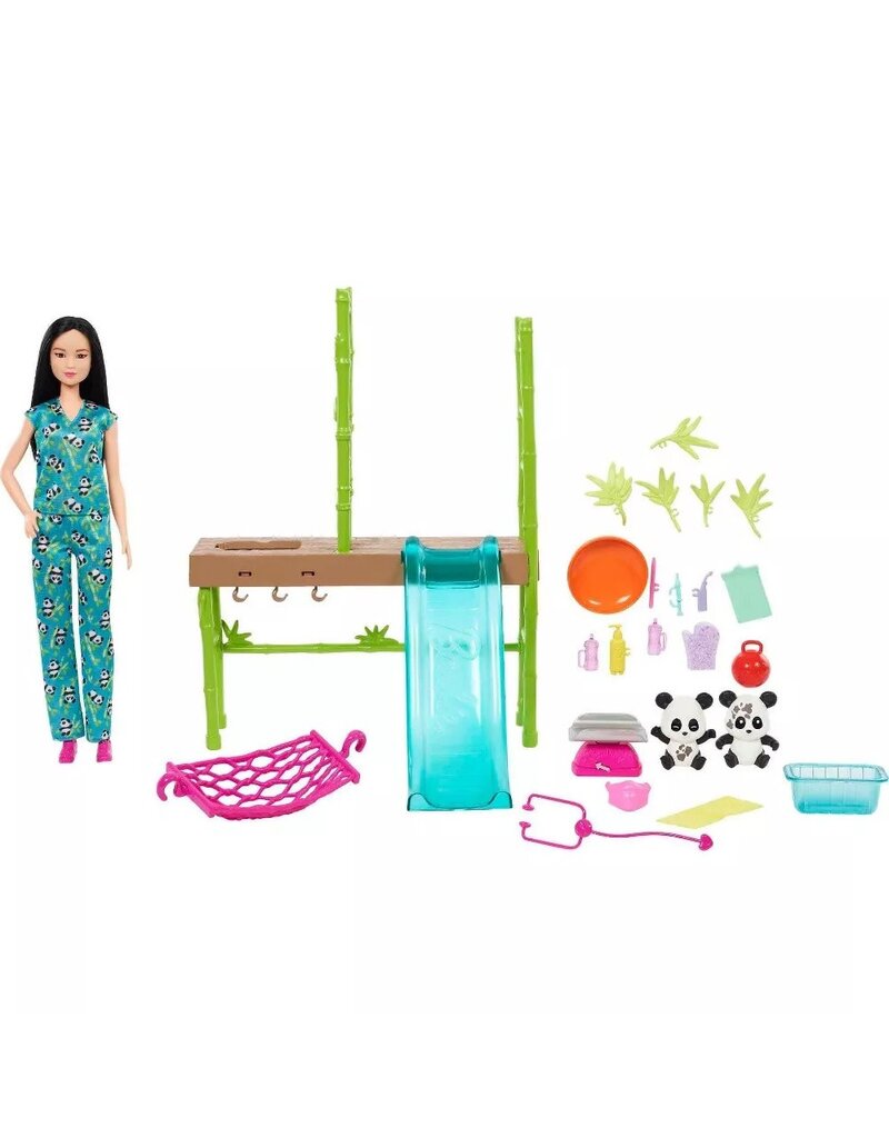 BARBIE MTL HKT77 BARBIE PANDA CARE AND RESCUE PLAYSET WITH COLOR-CHANGE