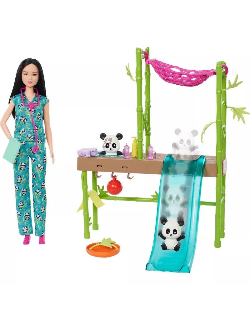 BARBIE MTL HKT77 BARBIE PANDA CARE AND RESCUE PLAYSET WITH COLOR-CHANGE