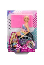 BARBIE MTL HJT13 BARBIE FASHIONISTAS DOLL WITH WHEELCHAIR AND RAMP AND BLONDE HAIR