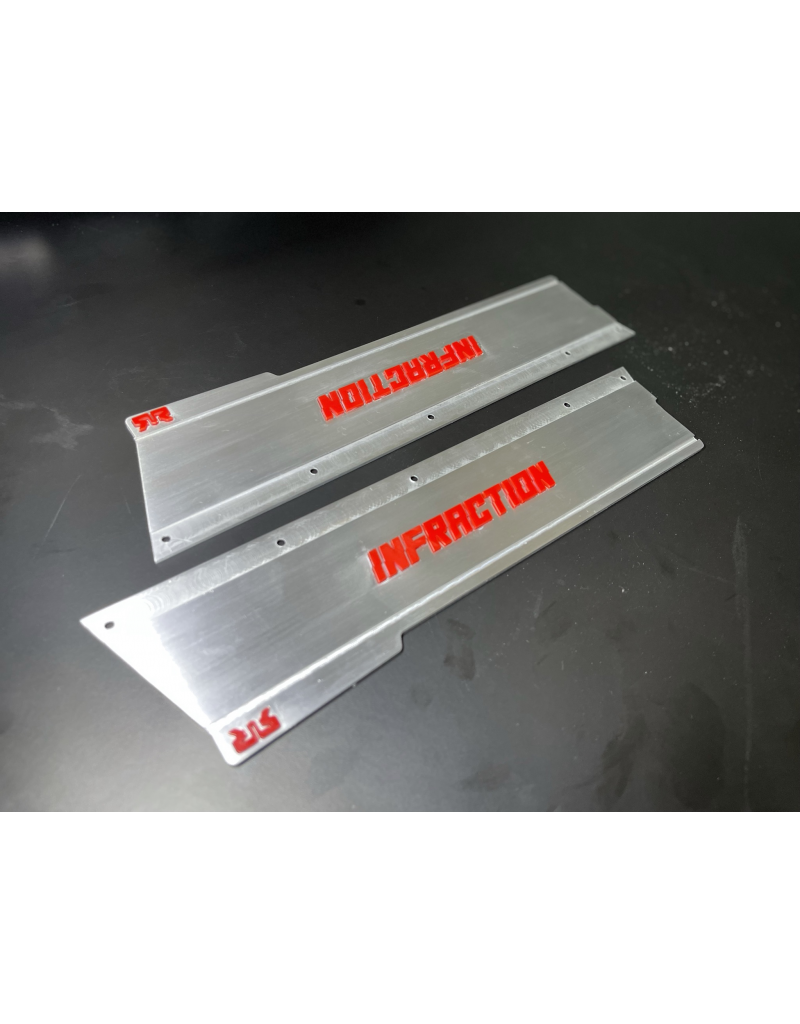 STUPID RC STP1172 INFRACTION SIDE SKIRTS ALUMINUM SILVER