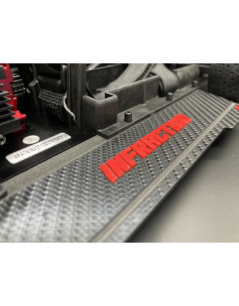 STUPID RC STP1172CF ARRMA IN FRACTON SIDE SKIRTS CARBON FIBER RED