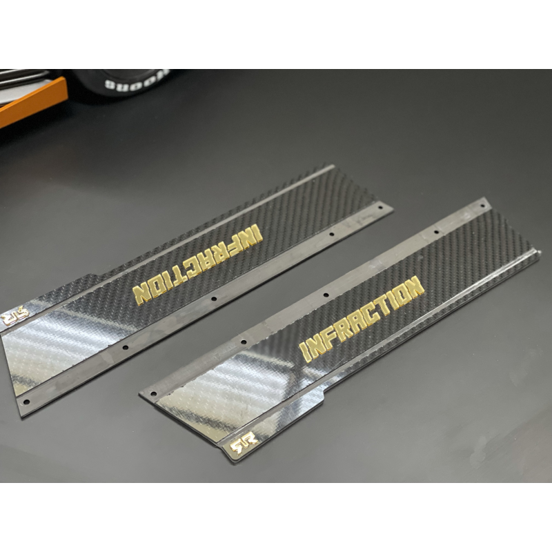 STP1172CFGD ARRMA INFRACTION SIDE SKIRTS CARBON FIBER GOLD